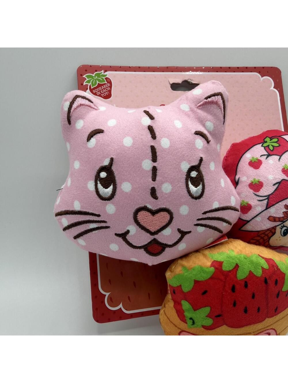 Strawberry Shortcake 3 Pack Dog Toys Stuffed With Squeaker New With Tags - Picture 3 of 9